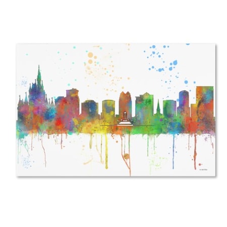 Marlene Watson 'Orlando Florida Skyline Mclr-1' Canvas Art,12x19